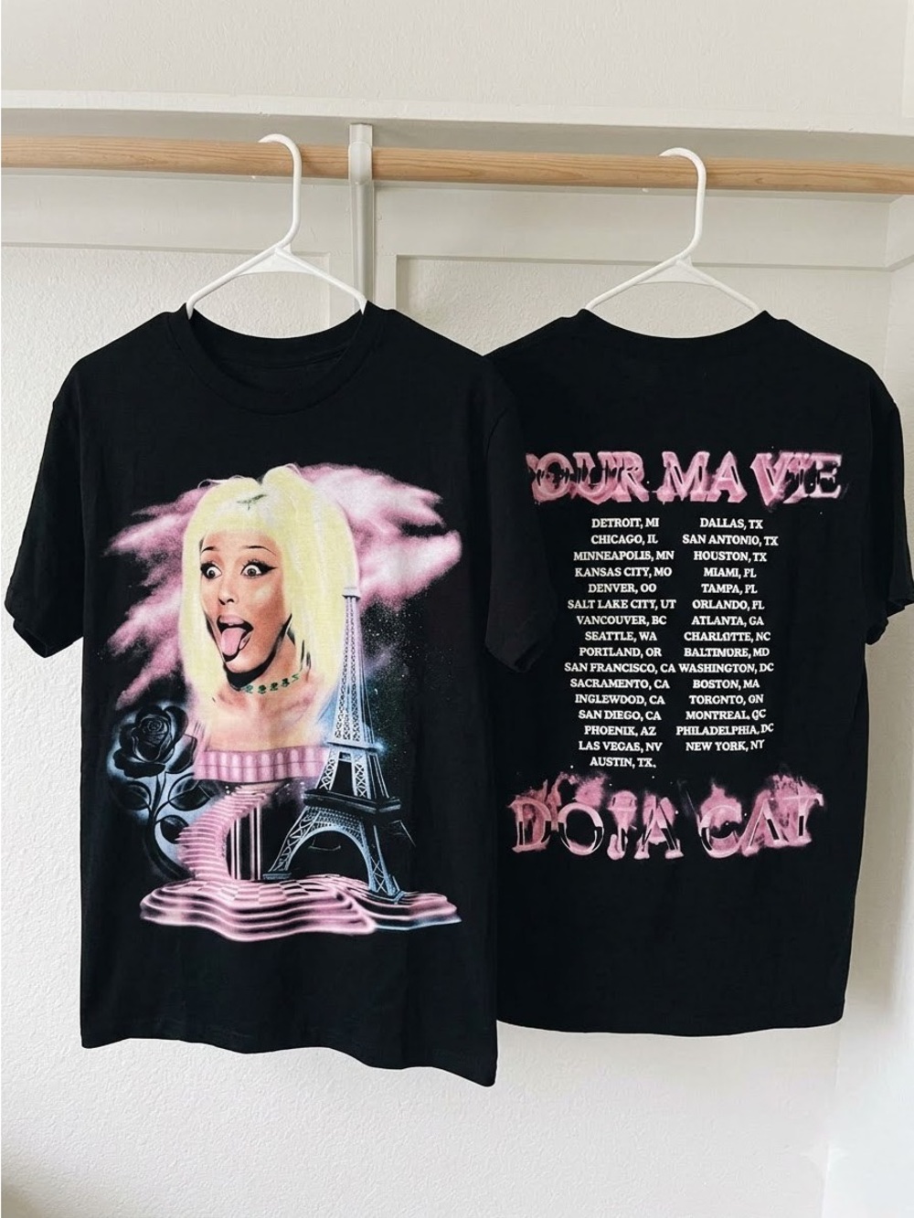 Doja Cat 2026 Tour Ma Vie Black Dateback T-Shirt Reprint